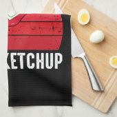 Nur ein Junge, der Ketchup Lieben Geschirrtuch (Viertel Falte)