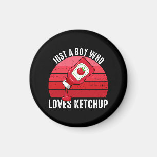 Nur ein Junge, der Ketchup Lieben Magnet