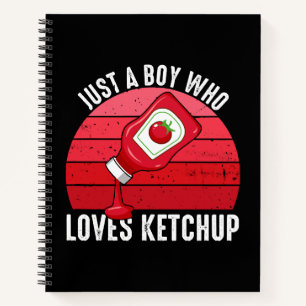 Nur ein Junge, der Ketchup Lieben Notizblock