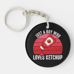 Nur ein Junge, der Ketchup Lieben Schlüsselanhänger