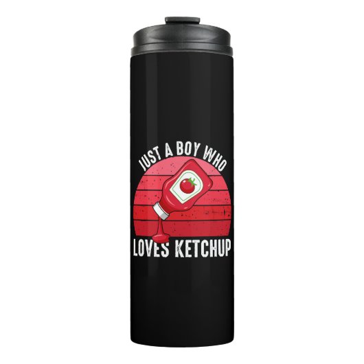 Nur ein Junge, der Ketchup Lieben Thermosbecher (Vorderseite)