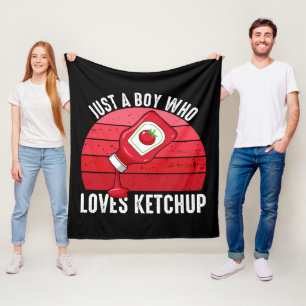 Nur ein Junge, der Ketchup liebt Fleecedecke
