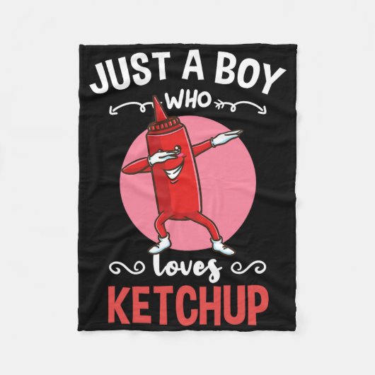 Nur ein Junge, der Ketchup liebt  Fleecedecke (Vorderseite)