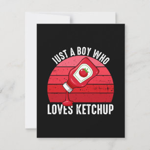 Nur ein Junge, der Ketchup liebt RSVP Karte