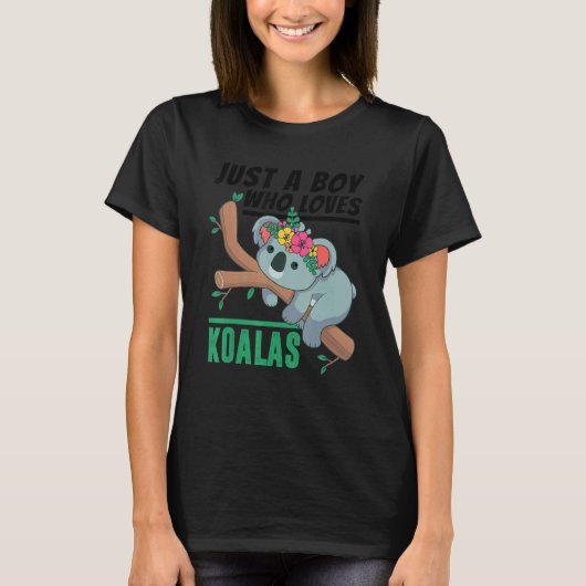 Nur ein Junge, der Koalas Funny Koala Liebe Bear L T-Shirt (Vorderseite)