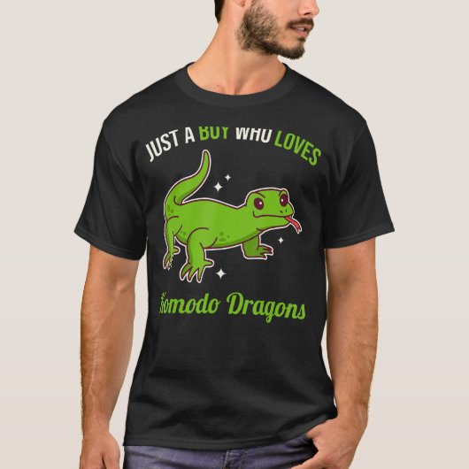 Nur ein Junge, der Komodo-Drachen Liebe T-Shirt (Vorderseite)