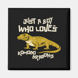 Nur ein Junge, der Komodo-Drachen Reptilien Tiere Magnet