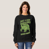 Nur ein Junge, der Komodo Dragons Liebe Lizard übe Sweatshirt (Vorne ganz)
