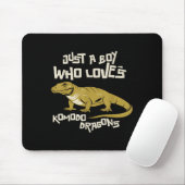 Nur ein Junge, der Komodo Dragons Lieben Reptilien Mousepad (Mit Mouse)
