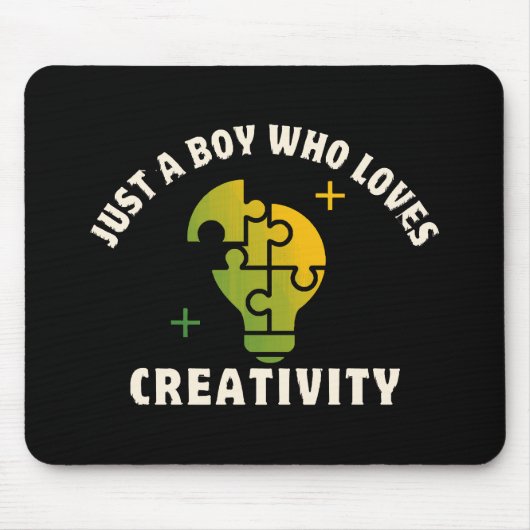 Nur ein Junge, der Kreativität Liebe Mousepad (Vorne)