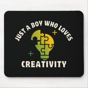 nur ein Junge, der Kreativität liebt Mousepad