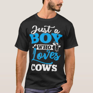 Nur ein Junge, der Kühe Funny Livestock Geschenk L T-Shirt