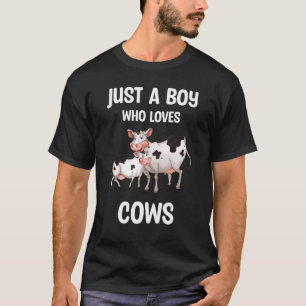 Nur ein Junge, der Kühe Liebe Farm Kuh Tier Kinder T-Shirt
