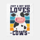 Nur ein Junge, der Kühe Liebe Fleecedecke (Vorderseite)