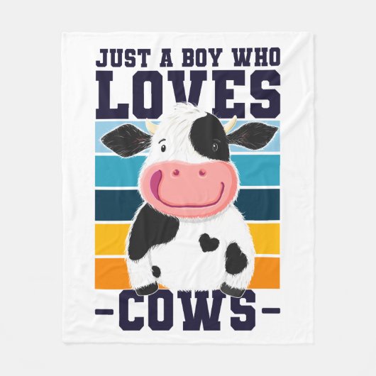Nur ein Junge, der Kühe Liebe Fleecedecke (Vorderseite)