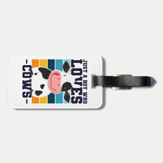 Nur ein Junge, der Kühe Liebe Gepäckanhänger (Rückseite horizontal)