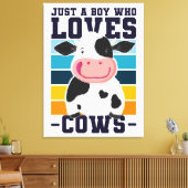 Nur ein Junge, der Kühe Liebe Leinwanddruck (Insitu (Wohnzimmer))