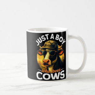 Nur ein Junge, der Kühe liebt, Bauernhof Kinder Ku Kaffeetasse