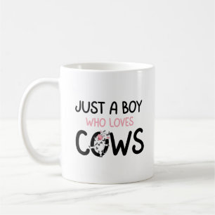 Nur ein Junge, der Kühe liebt Süße Kuhfarm Kaffeetasse