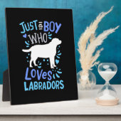 Nur ein Junge, der Labrador Liebe Retriever Fotoplatte (Seite)