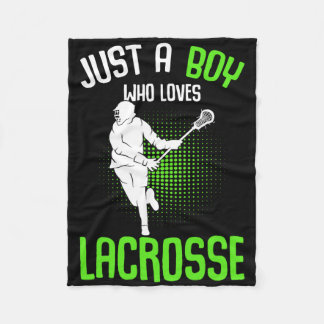 Nur ein Junge, der Lacrosse Lieben Jugend Männer J Fleecedecke