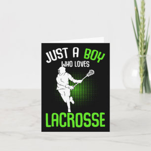 Nur ein Junge, der Lacrosse Lieben Jugend Männer J Karte
