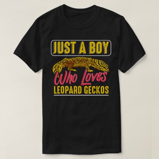 Nur ein Junge, der Leopard Geckos Liebe T-Shirt (Design vorne)