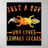 Nur ein Junge, der Leopard Geckos Lizard Liebe Poster (Vorne)
