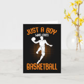 Nur ein Junge, der Liebe Basketball Player Kinder Karte (Gelbe Blume)