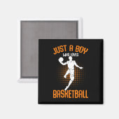 Nur ein Junge, der Liebe Basketball Player Kinder Magnet (Vorderseite/Rückseite)