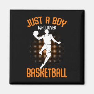 Nur ein Junge, der Liebe Basketball Player Kinder Magnet