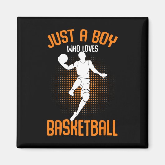 Nur ein Junge, der Liebe Basketball Player Kinder Magnet (Vorne)