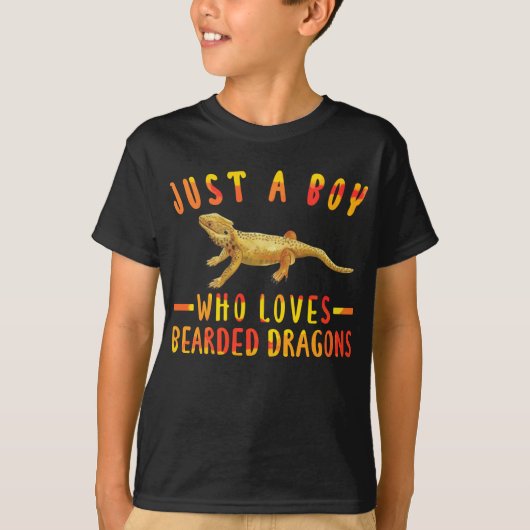 Nur ein Junge, der Liebe Drachen Lizard T-Shirt (Vorderseite)