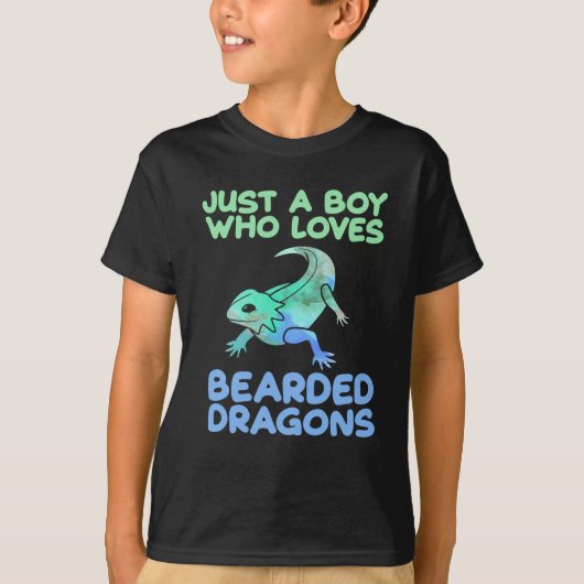 Nur ein Junge, der Liebe Drachen Lizard T-Shirt (Vorderseite)