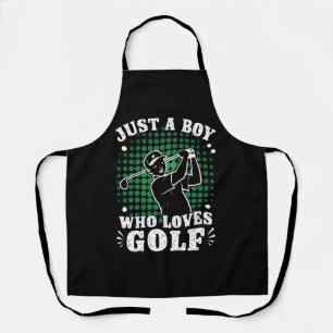 Nur ein Junge, der Liebe Golf Club Golfer Golfspie Schürze