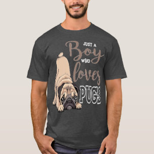 Nur ein Junge, der Liebe Möpsen Niedlichen Mops H T-Shirt