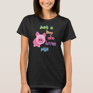Nur ein Junge, der Liebe Schweine Niedliches Schwe T-Shirt