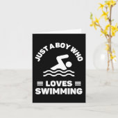 Nur ein Junge, der Liebe schwimmt Karte (Gelbe Blume)