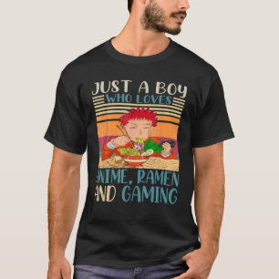 Nur ein Junge, der Lieben Anime Ramen und Gaming R T-Shirt