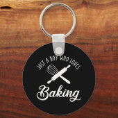 Nur ein Junge, der Lieben backt Schlüsselanhänger (Rückseite)