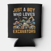 Nur ein Junge, der Lieben Bagger Bau Dosenkühler (Vorderseite)