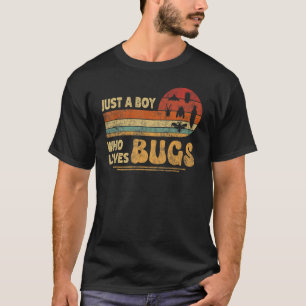 Nur ein Junge, der Lieben Bugs im Retro Bugs Insek T-Shirt