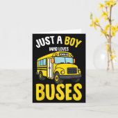 Nur ein Junge, der Lieben Busfahrer in der Schule Karte (Gelbe Blume)