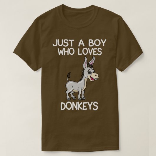 Nur ein Junge, der Lieben Donkeys 2 T-Shirt (Design vorne)