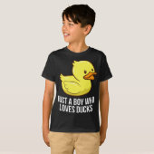 Nur ein Junge, der Lieben Ducks Rubber Duck T-Shirt (Vorne ganz)