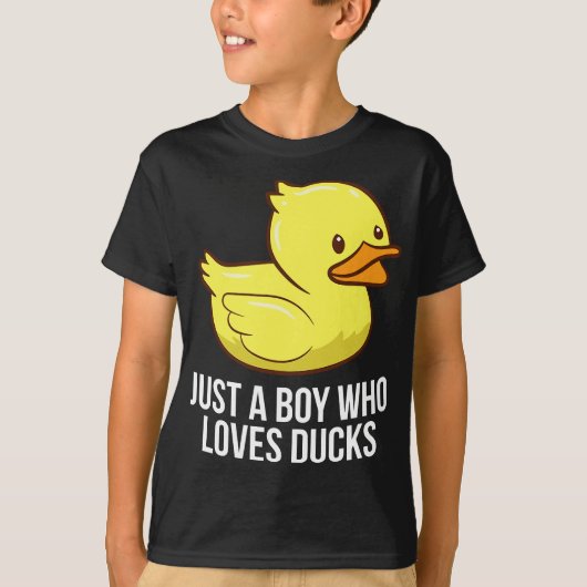 Nur ein Junge, der Lieben Ducks Rubber Duck T-Shirt (Vorderseite)