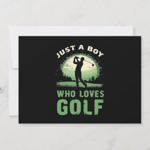 Nur ein Junge, der Lieben Golf Club Golfer Golfspi Einladung