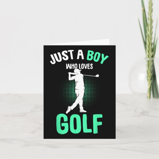 Nur ein Junge, der Lieben Golf Club Golfer Golfspi Karte (Vorderseite)