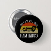 Nur ein Junge, der Lieben Ham Radio. Button (Vorne & Hinten)