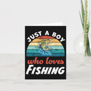 Nur ein Junge, der Lieben hat, Kinder zu fischen J Karte